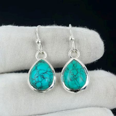 Glamorous Pave Hoop 925 Sterling Silver Earrings